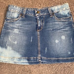 Serfontine stretch denim skirt